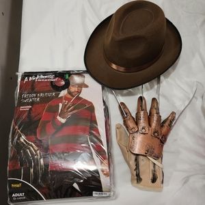FREDDY KRUEGER 3PC SET COSTUME| LARGE